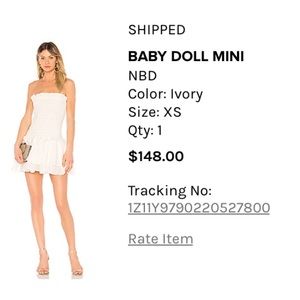White babydoll NBD dress